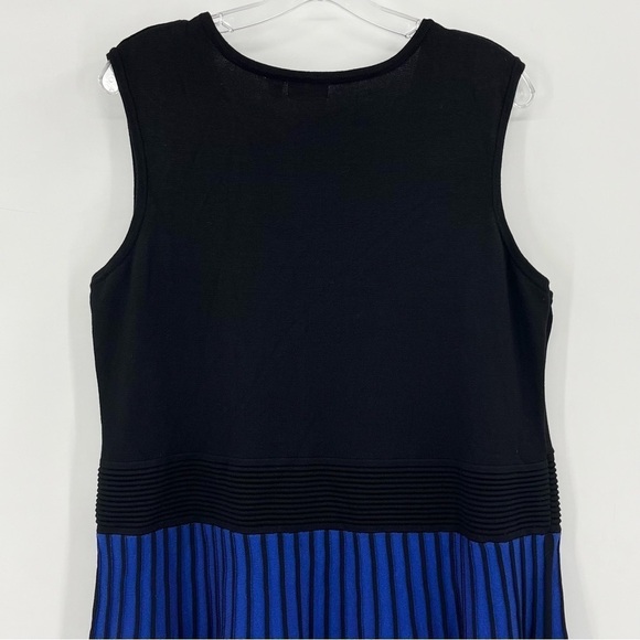 C’est Nous By Shoshanna Black/Blue Striped Knit Fit & Flare Dress 1X - Picture 4 of 7